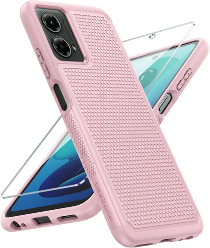 Vista 43 de FNTCASE Funda para Motorola Moto G-Stylus-5G-2023: funda protectora de doble capa a prueba de golpes Parte trasera texturizada antideslizante