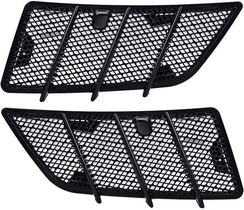 Vista 7 de Par de cubiertas de rejilla de ventilación de aire compatible con Mercedes Benz 2008 2009 2010 2011 W164 GL ML Clase 350 450 negro mate