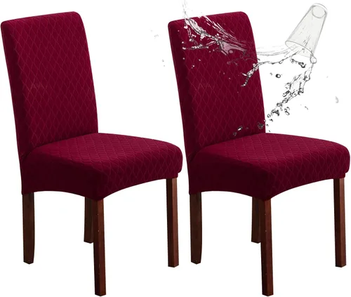 Vista 50 de Genina Juego de 4 fundas 100 % impermeables para sillas de comedor grandes, fundas protectoras elásticas para sillas Parson para el hogar