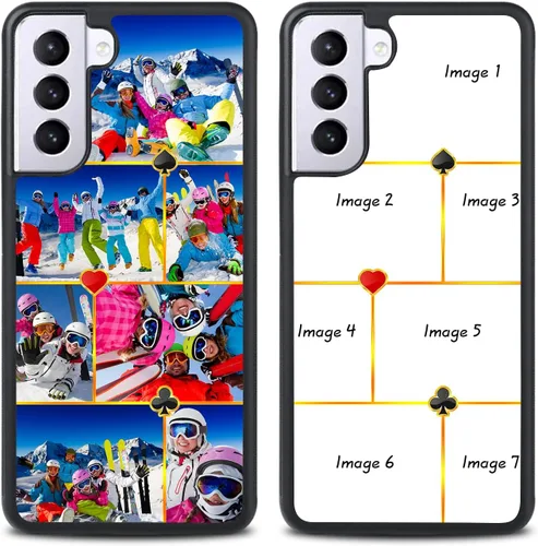 Vista 6 de Funda de goma personalizada para iPhone 14 13 12 11 Pro Max Xr Xs Max 7 8 Plus Samsung Galaxy S23 S22 S21 S20 Ultra Plus FE Note 20 10 A03S A53