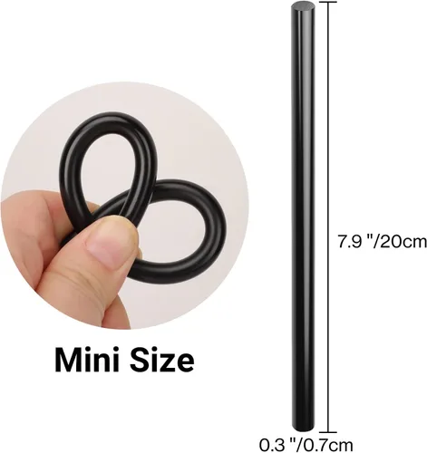 Vista 2 de ENPOINT Barras de pegamento caliente negras mini, 0.276 x 7.874 in de largo para manualidades, paquete de 36 barras de pegamento adhesivas de tela