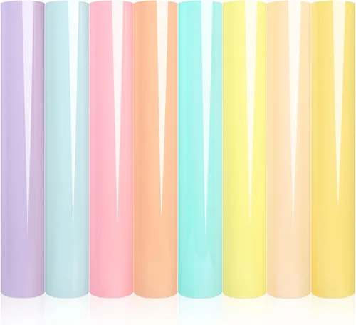 Vista 19 de WRAPXPERT Aqua - Rollo de vinilo de transferencia de calor, 12''x5ft vinilo HTV verde azulado para planchar, vinilo de prensa de calor para prendas