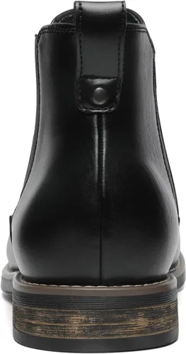 Vista 5 de Bruno Marc - Botines de gamuza de cuero para hombre tipo Chelsea