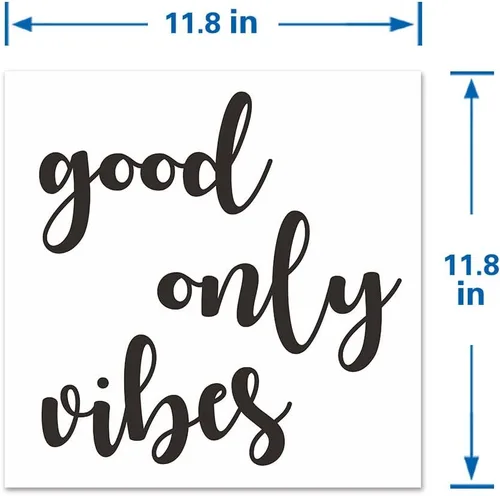Vista 8 de Calcomanías de pared con citas motivacionales, con frase inspiradora "Good Vibes Only", para sala de estar, palabras positivas, decoración mural