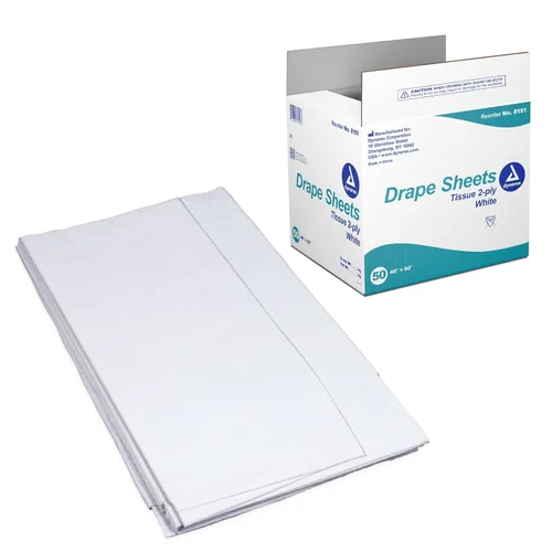 Dynarex Sábanas drapeadas, tejido de 2 capas, cortinas médicas suaves y transpirables, proporcionan protección y privacidad, utilizadas por médicos,