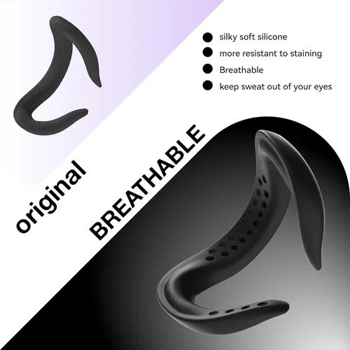 Vista 7 de APEXINNO VR Silicone Face Pad Cover and Anti-Leakage Nose Pad and Breathable Face Cover for Meta Quest 3 Oculus 3 Accessories