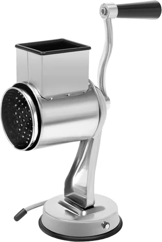 5-In-1 Rotary Cheese Grater, Multi-Function Hand Crank Stainless Steel Cheese Grater, Vegetable Shredder With 5 Interchangeable Blades For Cheese,