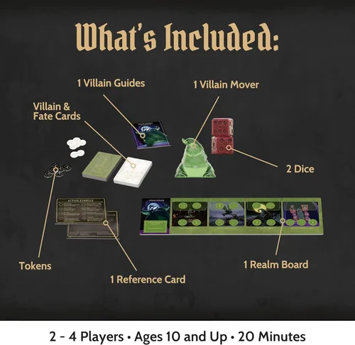 Vista 3 de Ravensburger Disney Villainous Lleno de Miedo - Juego de mesa de estrategia - Únete a Oogie Boogie, Lock, Jack Skellington y más - Línea galardonada