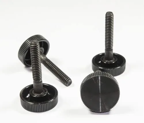 Veinte (20) tornillos de cabeza de plástico moleteados de 1/4-20 x 1-1/2 pulgadas de largo, fabricados en EE. UU