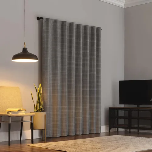 Vista 2 de Sun Zero Crestwood - Panel de cortina térmica opaca con pestaña trasera, 40 x 63 pulgadas, color gris