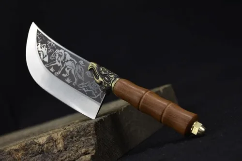 Vista 6 de Meat Cleaver Knife, Hand-forged Boning Knife Household Commercial Fruit Chopping Knife Small Butcher Knife