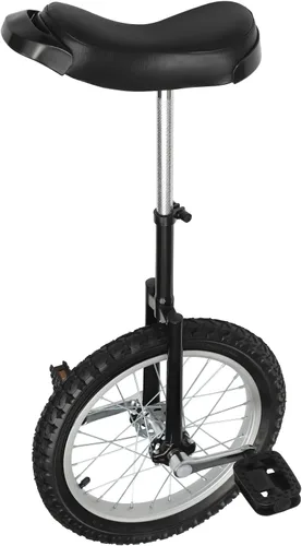 Monociclo de rueda, bicicleta de una rueda con borde y pedales, monociclos de acero modernos para edades unisex de 10 a 60 años, entrenamiento de