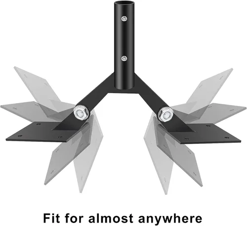 Vista 7 de Soporte de techo de acero para veleta de jardín con herrajes, montaje de paletas de clima ajustable para techos, soporte de techo de veleta, soporte