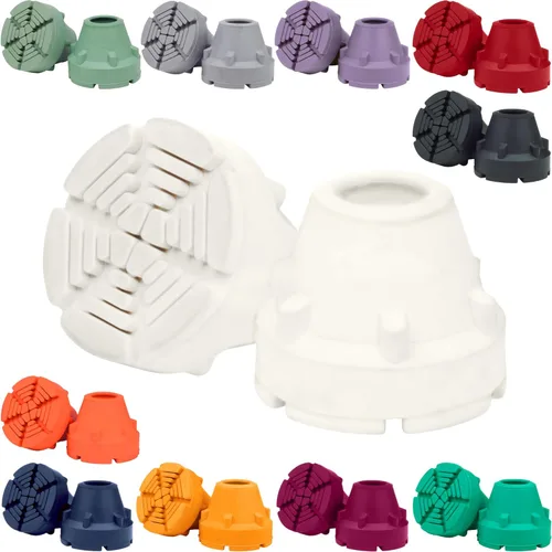 Vista 10 de Puntas de muletas y punta de bastón – 1 tamaño para todos 3/4 pulgadas 7/8 pulgadas – Extremo agarre resistente, tamaño universal, ejes de muletas