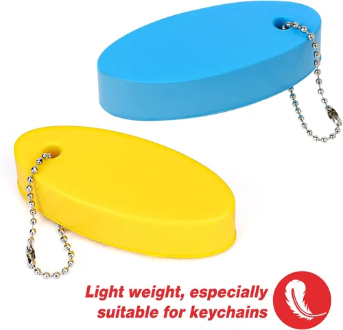Vista 6 de Floating Keychain for Boat Keys, 4 Pack Waterproof Bright Color Key Rings Pendant for Fishing Surfing Sailing Kayak
