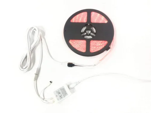 Vista 3 de Cable de extensión LED RGB de 16.4 ft, 16.4 pies, cable de extensión de tira LED de 4 pines, conector de cinta LED flexible para SMD 5050 3528 2835