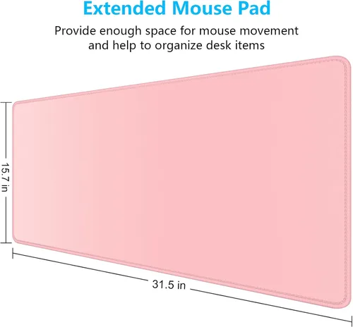 Vista 37 de Dapesuom Alfombrilla grande para mouse, alfombrilla de mouse para juegos extendida con bordes cosidos, alfombrillas de escritorio de tamaño completo
