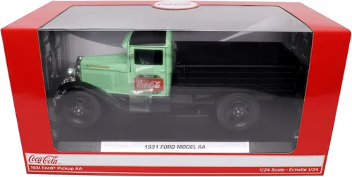 Vista 4 de Motor city classics Coca-Cola Diecast coleccionable Ford Modelo AA 1931 (versión verde) escala 1:24 424024 con licencia