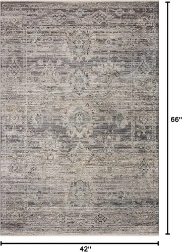 Vista 239 de Loloi Jean Stoffer Katherine Collection KES-02 Ocean/Coral 2'-7'' x 10'-0'', .25" Pile Height, Runner Rug
