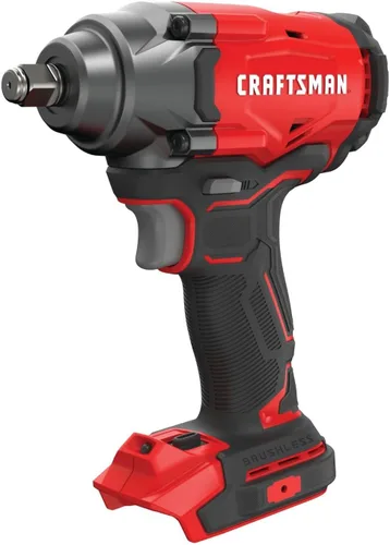 CRAFTSMAN V20 RP - Kit de llave de impacto inalámbrica de 1/2 pulgada, sin escobillas, batería de 4Ah y cargador incluidos (CMCF900M1) + Juego de