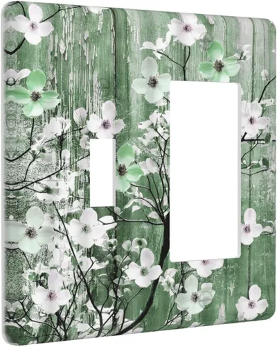 Vista 33 de Cubiertas de Placa de Pared Dúplex Individual Bosque Otoñal Hojas de Arce, Cubierta de Interruptor de Luz 1 Gang, Placa de Salida Decorativa