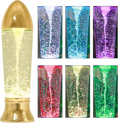 Vista 9 de YAKii - Lámpara de tornado LED que cambia de color, 10.5", juguete de ciencia que genera un tornado, funciona con pilas o un cable USB.