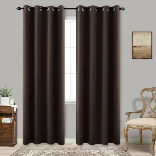 Vista 123 de KOUFALL Cortinas de Baño Aqua para Ventana, Juego de 2 Paneles Decoración Costera Cortinas Cortas Opacas para Ventana Pequeña de Cocina Puerta