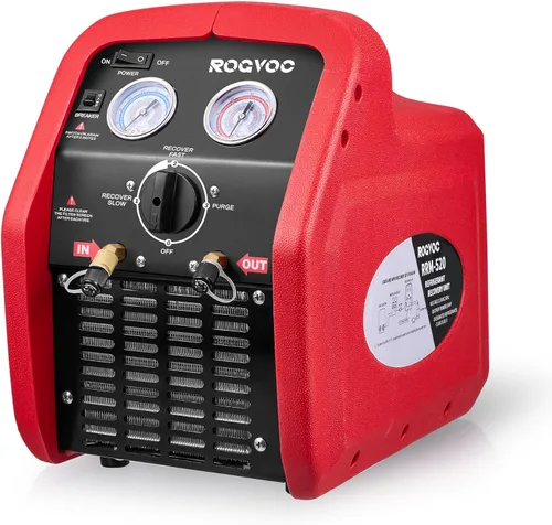 Máquina de recuperación de refrigerante 3/4HP, 110-120V 60Hz Máquina portátil de recuperación de CA de un solo cilindro con protección de alta