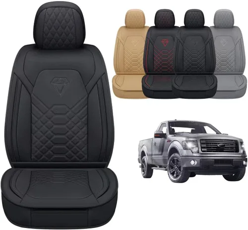 GXT Funda de asiento delantero de automóvil con cuero impermeable, cojín de asiento automotriz para camioneta compatible con modelos seleccionados