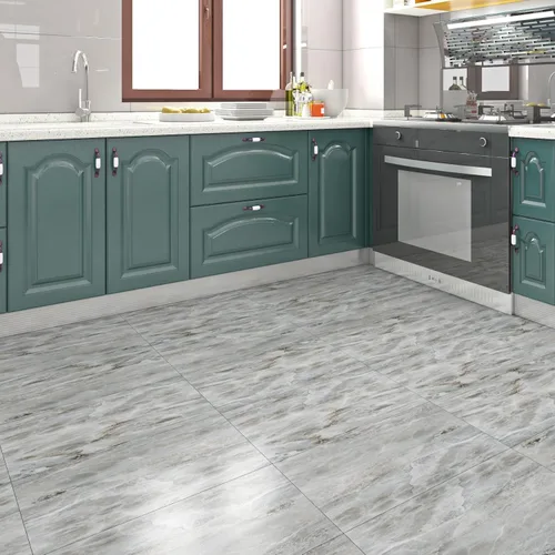 Vista 6 de Livelynine Azulejos de suelo de mármol verde de 24 x 12 pulgadas, paquete de 4 unidades para pegar en suelos de vinilo, azulejos autoadhesivos