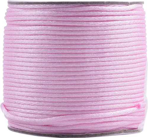 Vista 34 de KONMAY - Cuerda de nailon satinado de seda, 45.72 metros, 0.8mm cola de rata, para nudos chinos, Kumihimo, abalorios, macramé, joyería, Verde manzana
