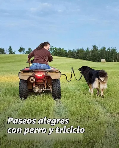 Vista 9 de Correa de bicicleta para perros – Accesorio de bicicleta manos libres para perros, absorción de golpes segura, longitud ajustable, fácil de instalar