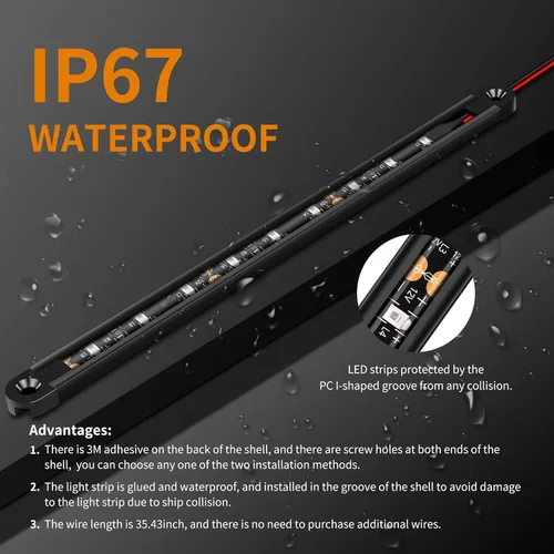Vista 4 de RVZONE Luces de navegación para barcos, iluminación de navegación para barcos LED, iluminación marina para pesca nocturna, luces rojas y verdes