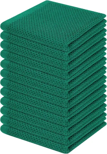 Vista 159 de Homaxy Paños de cocina de 100% algodón con tejido de gofre, ultra suaves, absorbentes, de secado rápido, 12 x 12 pulgadas, paquete de 6, amarillo