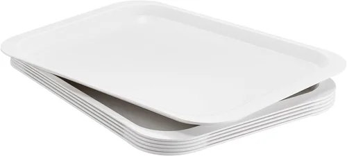 Vista 7 de PFW-15106-02 - Bandejas rectangulares de melamina para servir de 15 x 10.6 pulgadas, bandejas de comida rápida para desayuno, almuerzo y cena