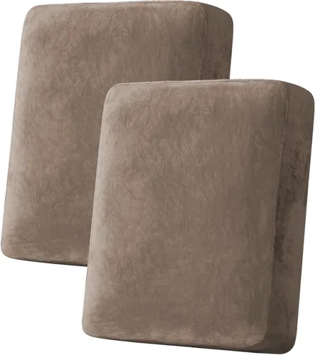 Vista 191 de H.VERSAILTEX Funda de cojín elástica de terciopelo para sofá, funda de cojín de felpa para cojines de silla, protector de muebles, cojín de asiento