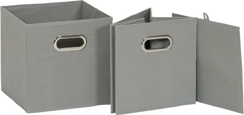 Vista 5 de Household Essentials Cubos de Almacenamiento de Tela Plegables Paquete de 6 – 11x11x11 Contenedores No Tejidos Apilables con Lados de Cartón