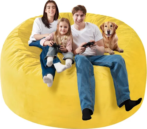 Vista 371 de de 3 pies con relleno de espuma viscoelástica, puf grandes, sofá suave con funda de terciopelo holandés, 36 x 36 x 24 pulgadas (morado)