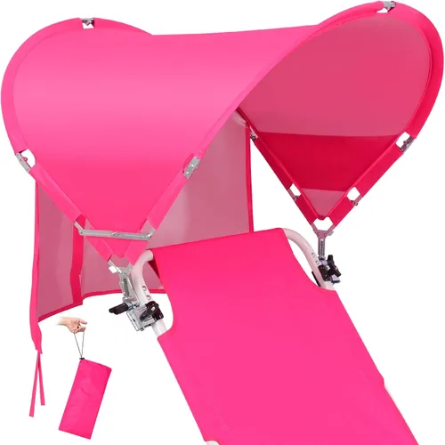 Vista 23 de Toldo universal XL para silla, plegable de gran tamaño, portátil, UPF 50+, con abrazadera ajustable, se adapta a la mayoría de las marcas de playa