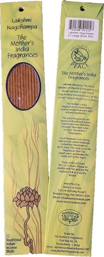 Mother's India Fragrances Incense - Lakshmi 12 Stick Packet 10"