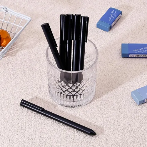 Vista 4 de BAYTORY 6Pcs Gel Ink Pens, Quick Dry Black Ink Pen Fine Point Black 0.5mm Smooth Writing for School Supplies Journaling Notetaking Stationery