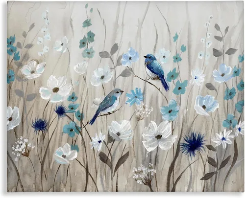 Vista 17 de Stupell Industries Pintura de tarro de vidrio con ramos florales antiguos, 16 x 20, lienzo