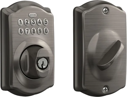 Vista 13 de Schlage - Cerrojo de seguridad Camelot BE365 V CAM 716 con teclado, cerradura de entrada electrónica sin llave, bronce envejecido