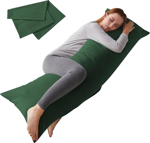 Vista 11 de ELNIDO QUEEN Almohada corporal con funda de almohada - Almohada de cama larga suave para adultos - Relleno de almohada de cuerpo completo Negro