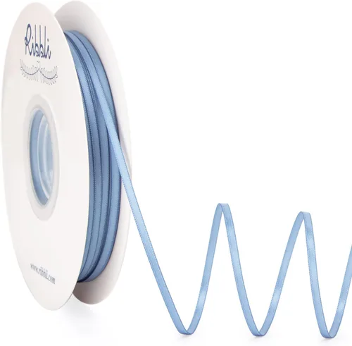 Vista 28 de Ribbli - Cinta de satén 1/8 pulgadas x 100 yardas continuas, cinta negra delgada de doble cara para usar en tarjetas de invitación de boda