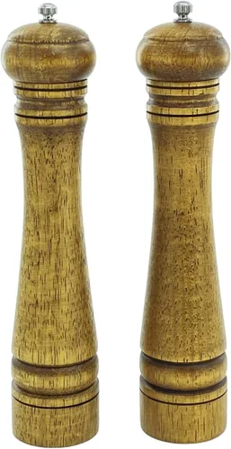 WSRYYCC Molinillo de pimienta de roble, molinillo de sal manual, condimento y molinillo de especias, utensilios de cocina, tarro de condimento de