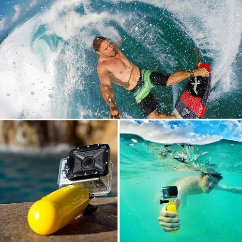 Vista 6 de Funda impermeable de 196.9 ft para GoPro Hero 13/12/11/10/9, carcasa protectora subacuática de buceo + palo flotante para cámara de acción Go Pro