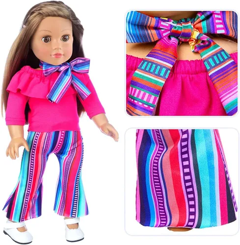 Vista 4 de ZITA ELEMENT Kit de ropa y accesorios de muñeca de 11 piezas de 18 pulgadas