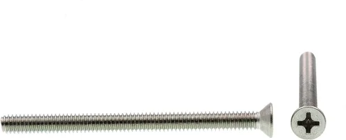 Vista 2 de Prime-Line 9002127 Tornillos de máquina, cabeza plana, Phillips Drive, 1/4 In.-20 X 3-1/2 in (paquete de 25)