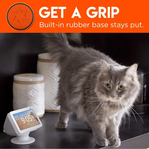 Vista 7 de Made for Amazon Tilt + Swivel Stand for the Echo Show 5 - White